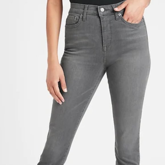 High Rise Washed-Out Grey Skinny Jeans - Picture 2 of 7